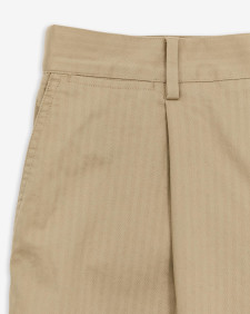 Herringbone Cotton Trousers Sand