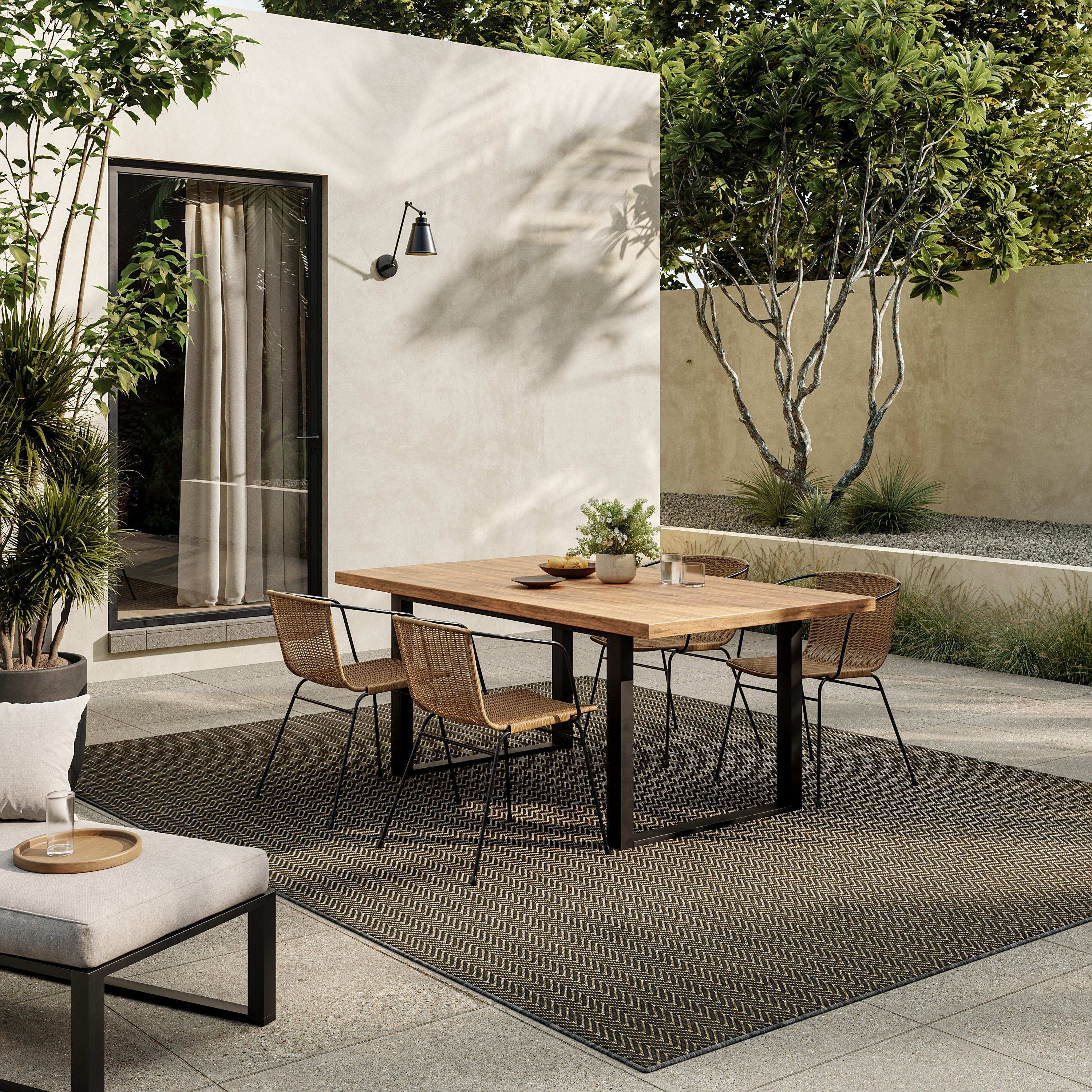 Nourison Horizon Indoor/Outdoor 9' x 12' Charcoal Modern Rug