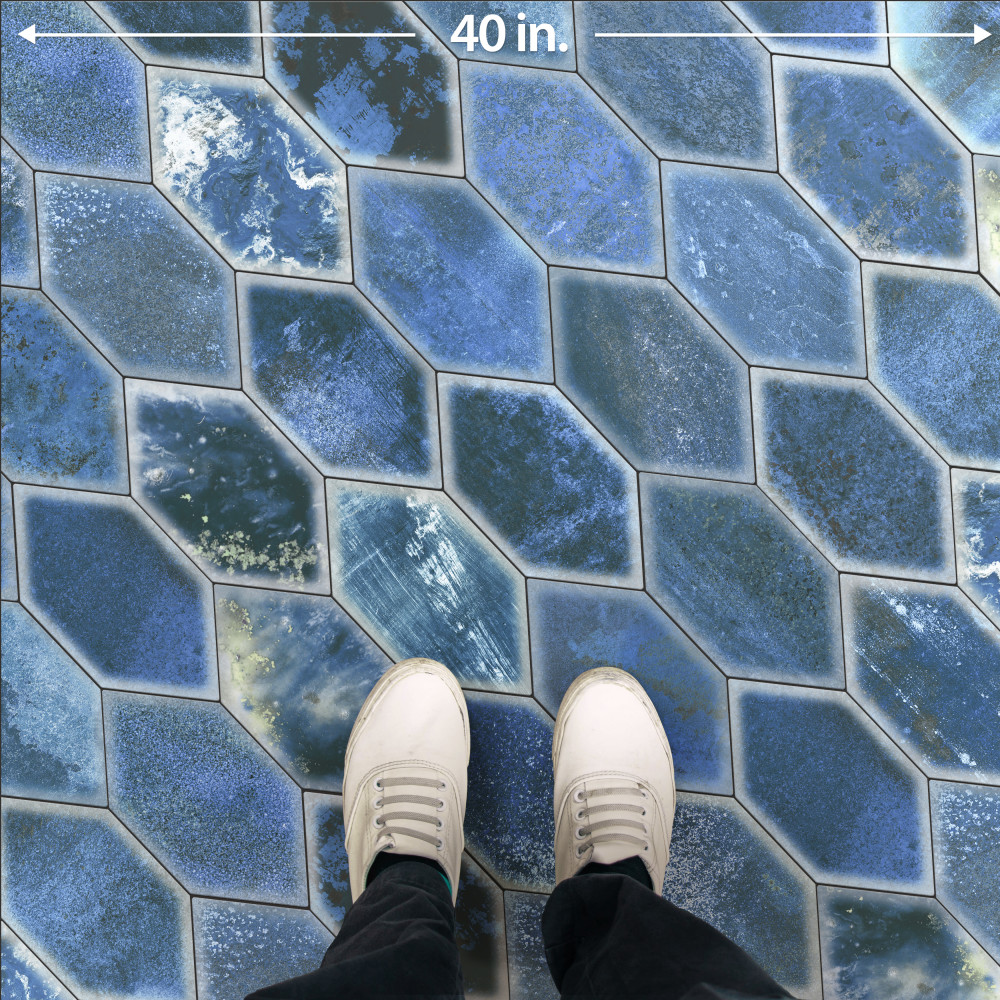 Dorne Kayak Blue 6-1/2 in. x 12-1/2 in. Porcelain Floor and Wall Tile