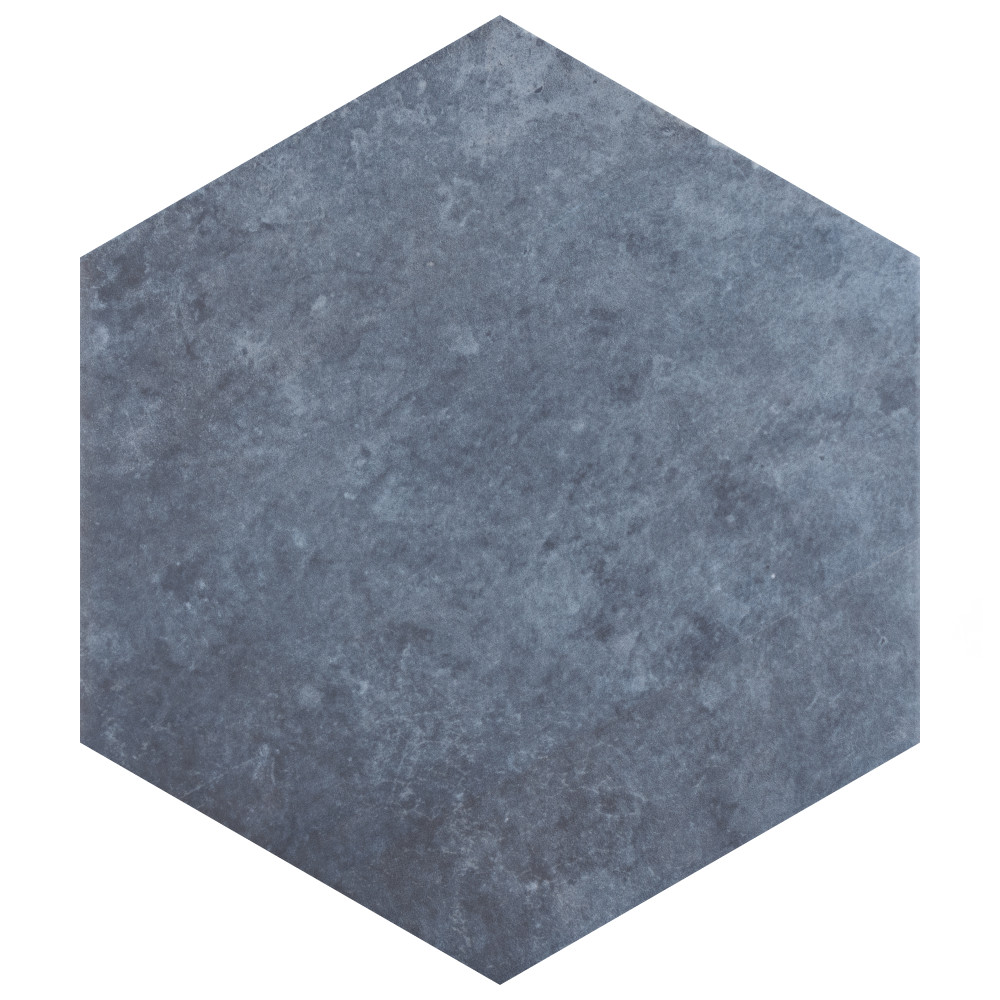 Heritage Hex Indigo 7 in. x 8 in. Porcelain Floor and Wall Tile