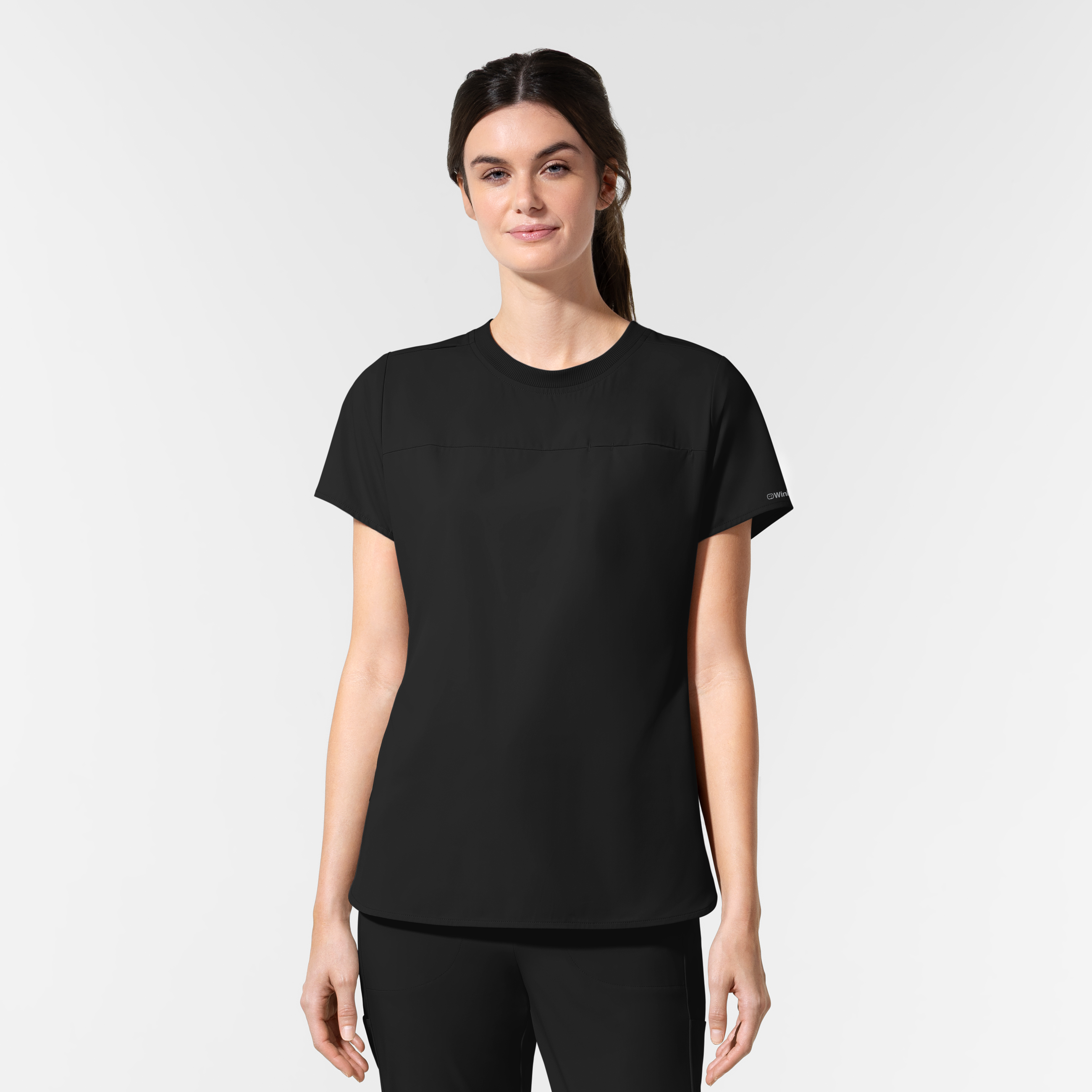 AURA Women‘s Captivate Crew Neck Tuck-in Scrub Top-Wonder Wink