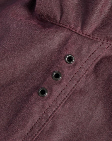Oversized Bedale Waxed Jacket Bordeaux