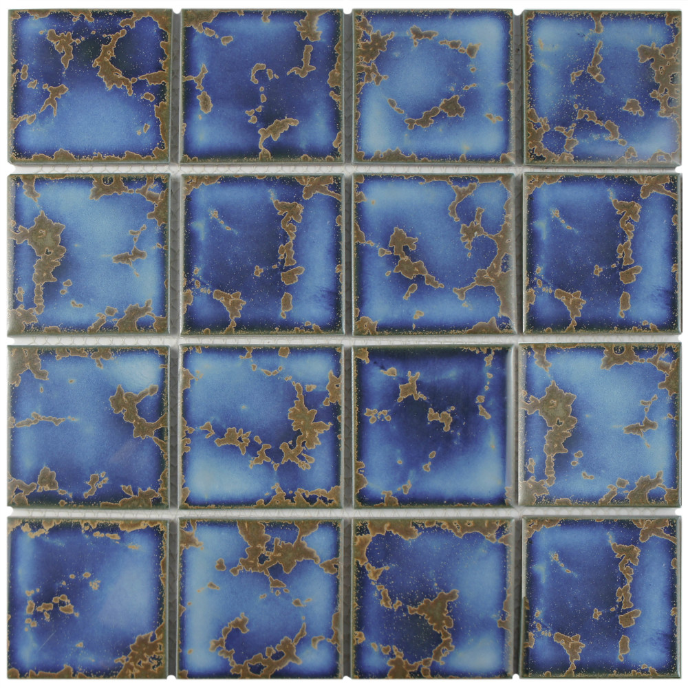 Channel Terra Azure Mega Square 12-1/4 in. x 12-1/4 in. Porcelain Mosaic Tile