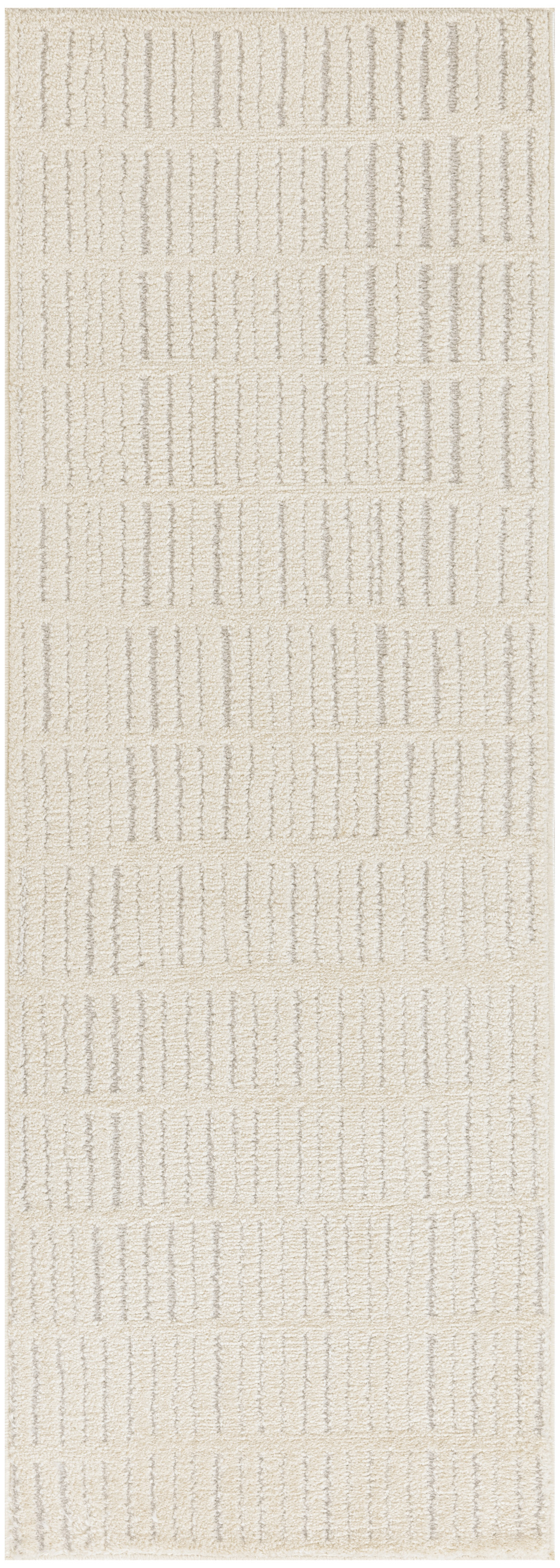 Nourison Modern Comfort 2'2" x 6' Ivory Grey Scandinavian Indoor Rug