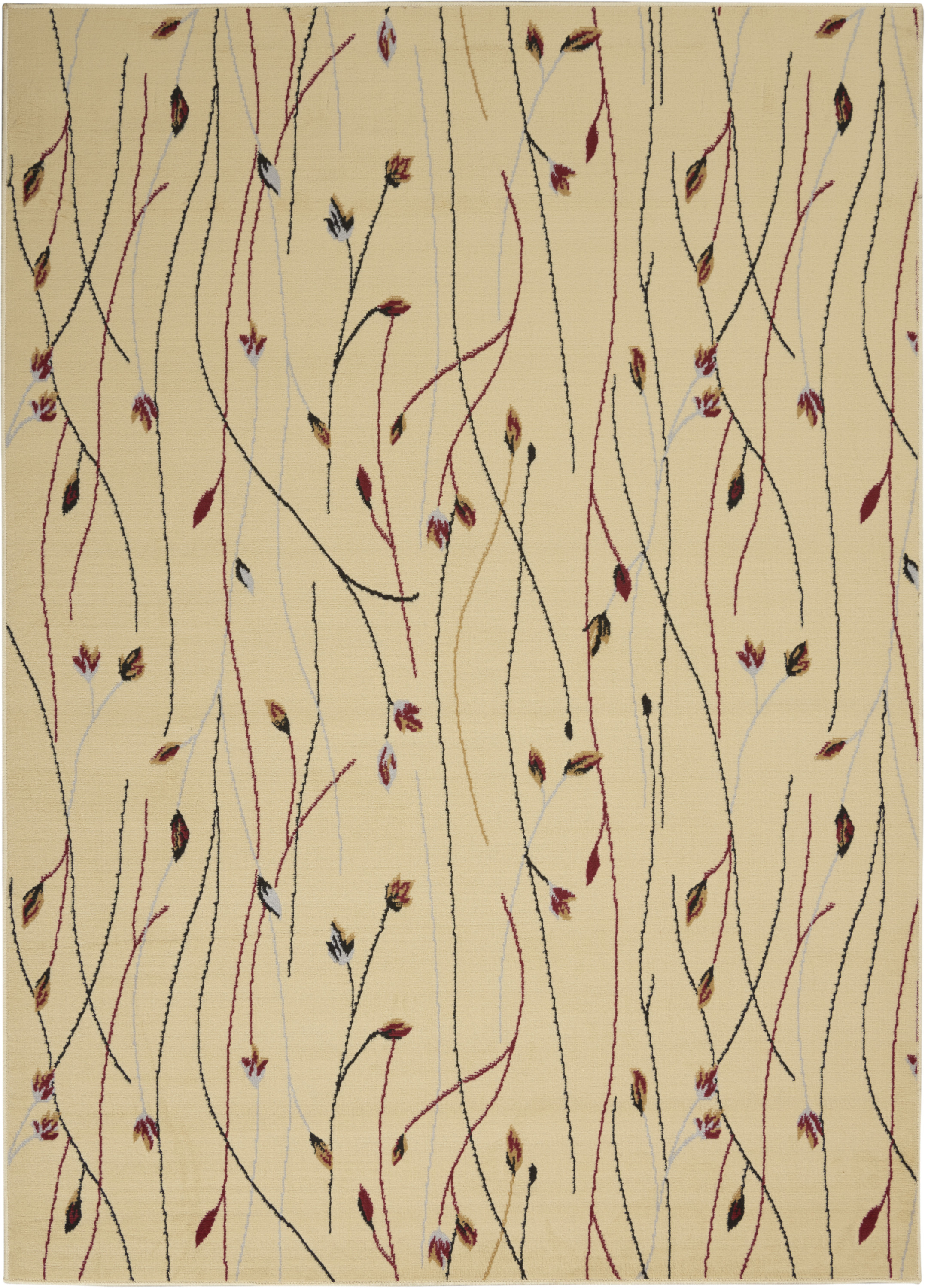 Nourison Grafix 5'3" x 7'3" Cream Contemporary Indoor Rug
