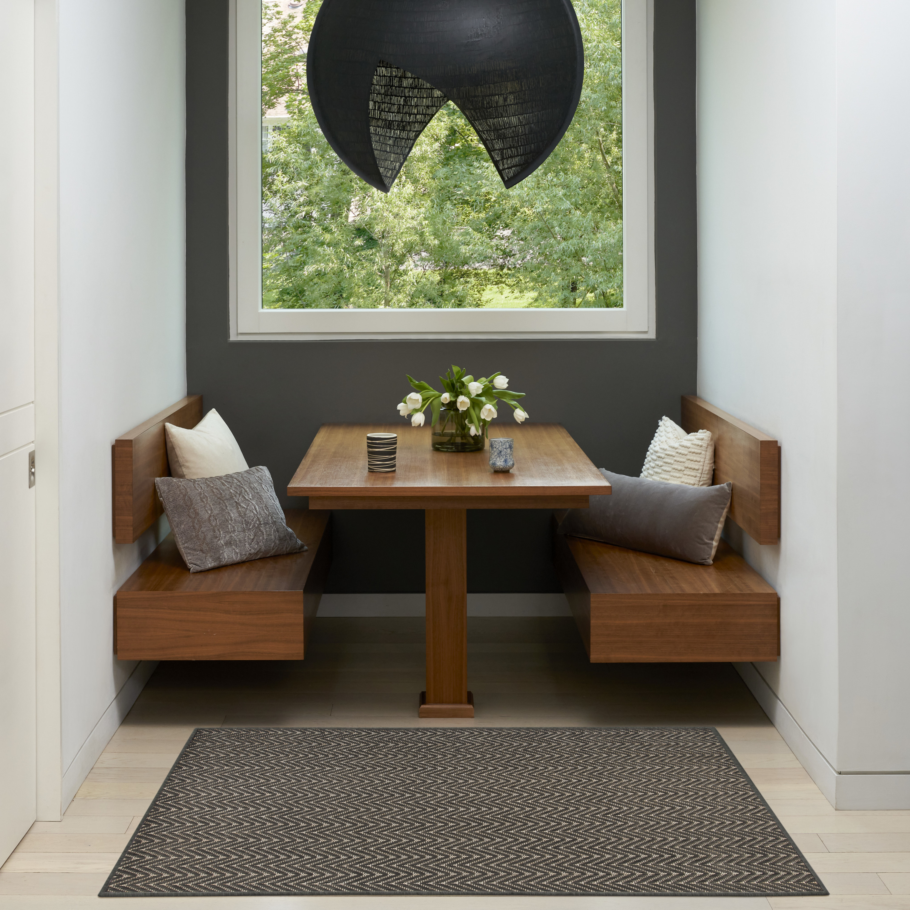 Nourison Horizon Indoor/Outdoor 3' x 5' Charcoal Modern Rug