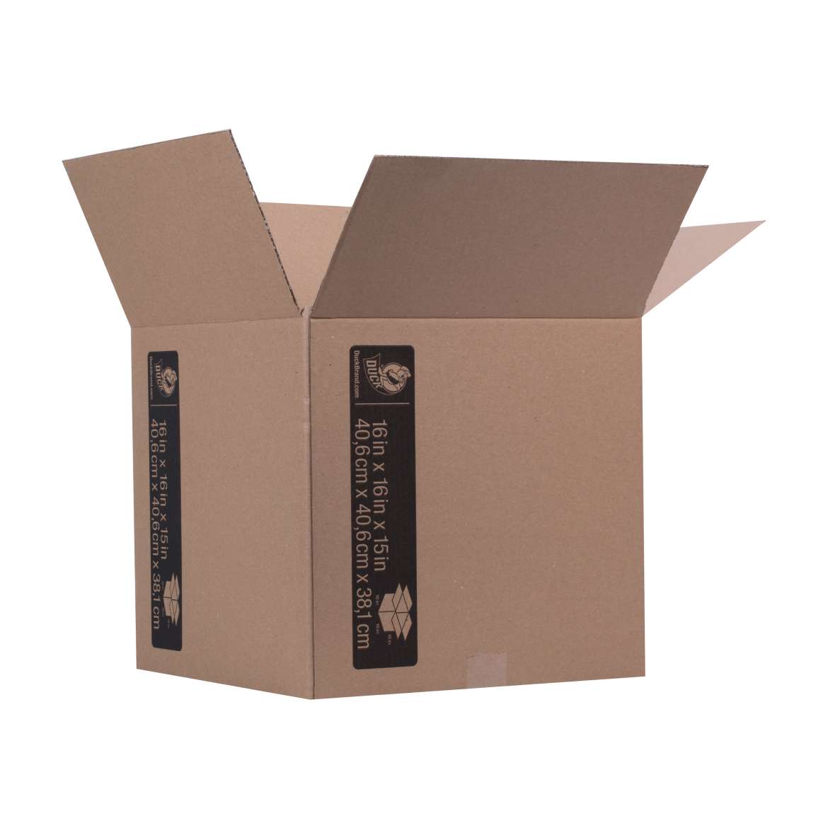 Duck® Brand Kraft Box - Brown, 16 in. x 16 in. x 15 in. Image