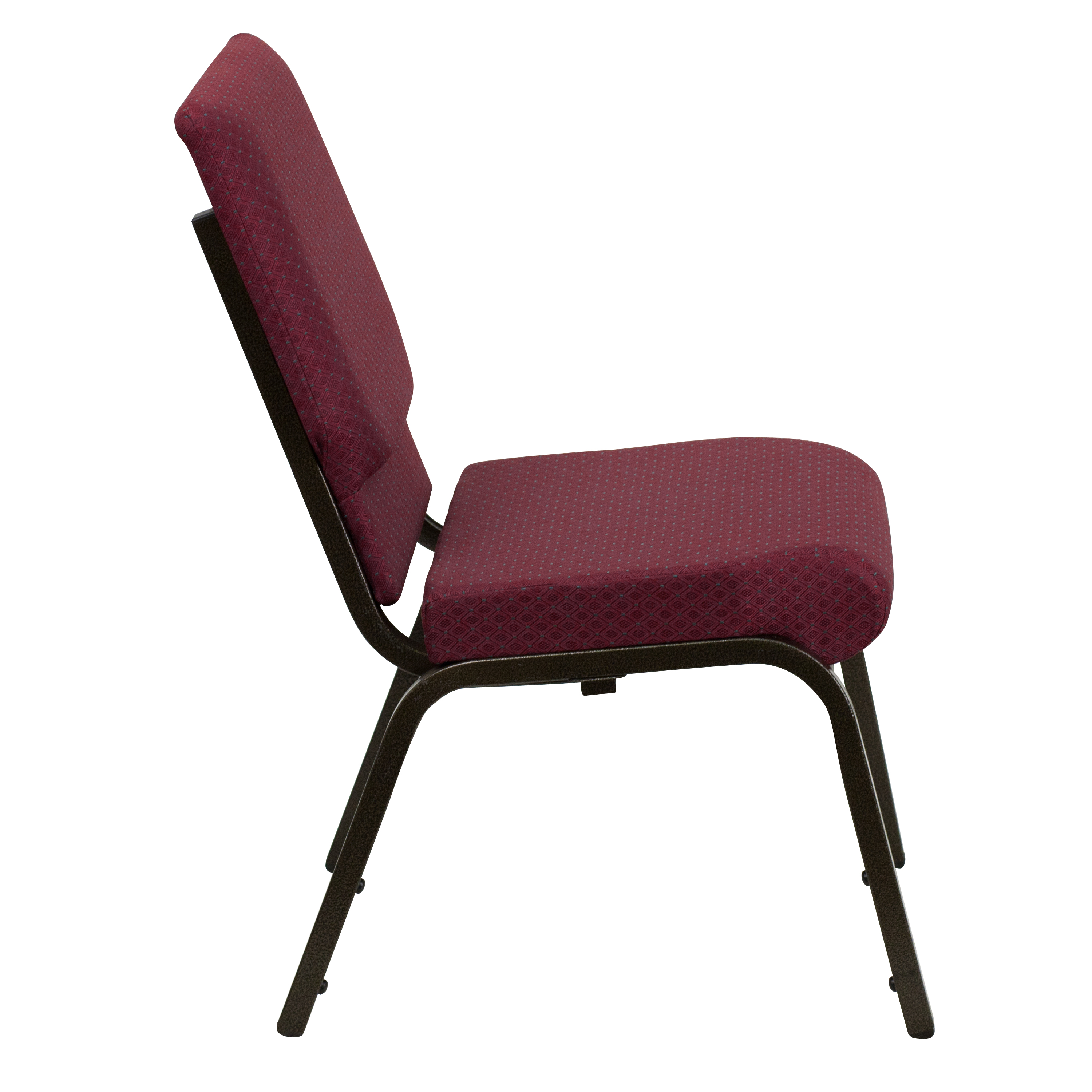 HERCULES Series 18.5''W Stacking Church Chair in Purple Fabric - Gold Vein Frame - Picture 125 of 140