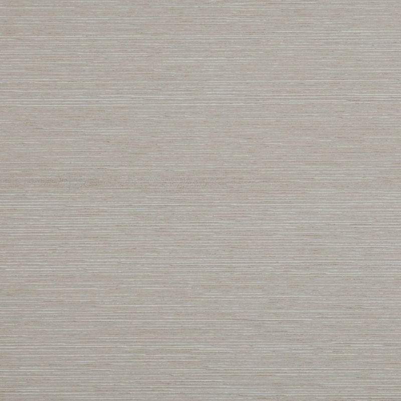 Woven grasscloth wallpaper, beige with fine horizontal striations; applied smoothly, creating subtle linear texture; close-up interior wall view with neutral diffuse lighting, no visible furniture or windows.