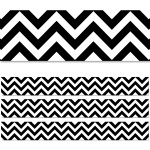 Creative Teaching Press&reg; Black Chevron EZ Border, 48 Feet, 3 Packs CTP10469-3