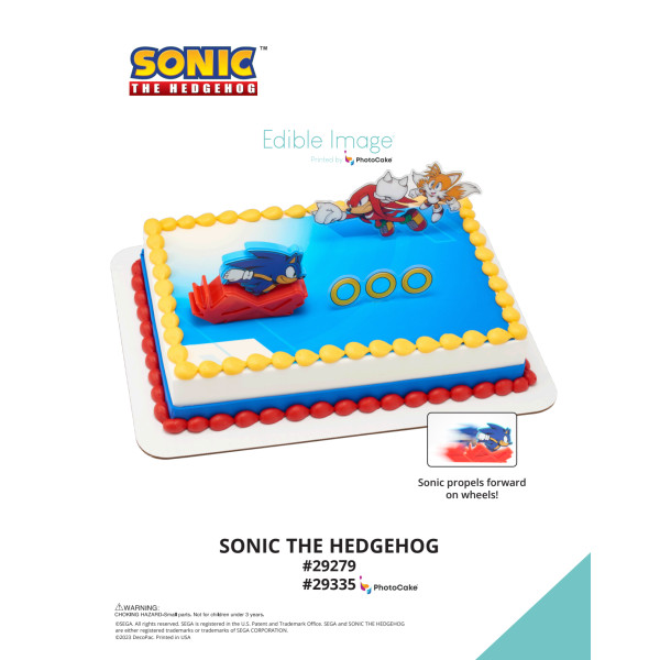 Sonic the Hedgehog™ The Magic of Cakes® PhotoCake® Enhanced Background Page