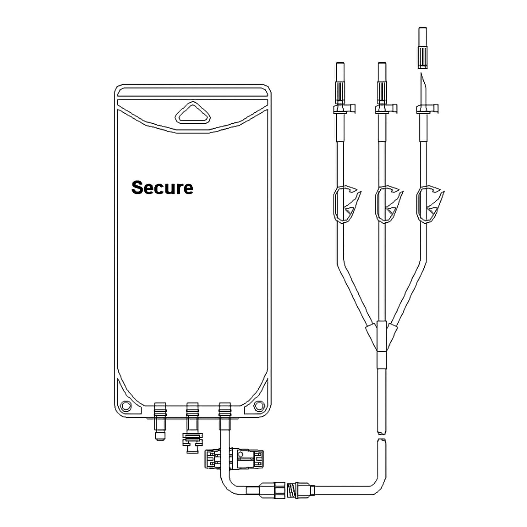 The Metrix Company EVA Empty Bag Secure® 1,000 mL 2 Port 2 Vented Leg
