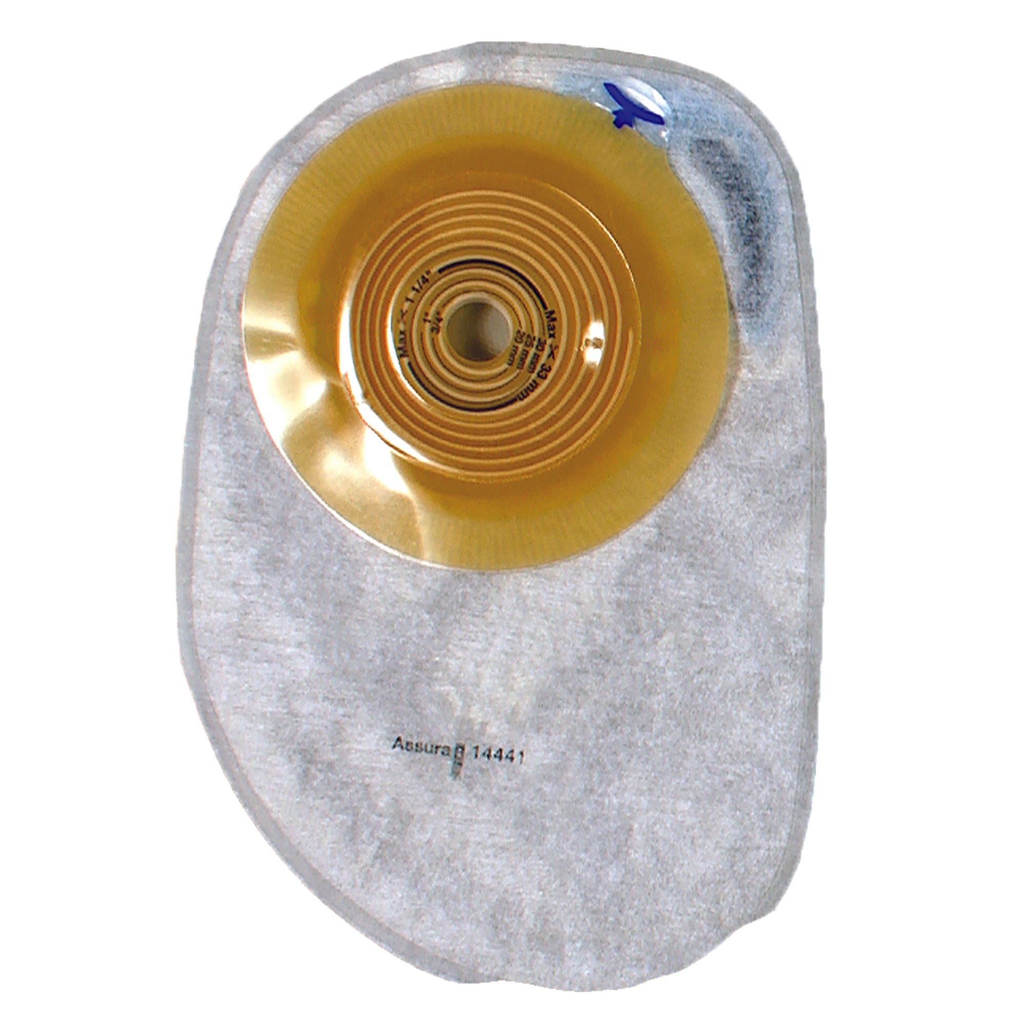 Assura® Convex Light 1-Piece Transparent Colostomy Pouch, 15 – 33mm Stoma