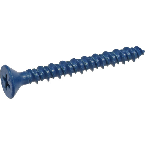 Blue Flat-Head Phillips Tapper Concrete Screw Anchor 1/4
