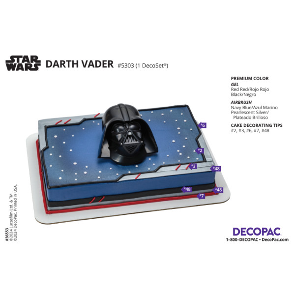 STAR WARS™ Darth Vader™ Cake Decorating Instruction Card