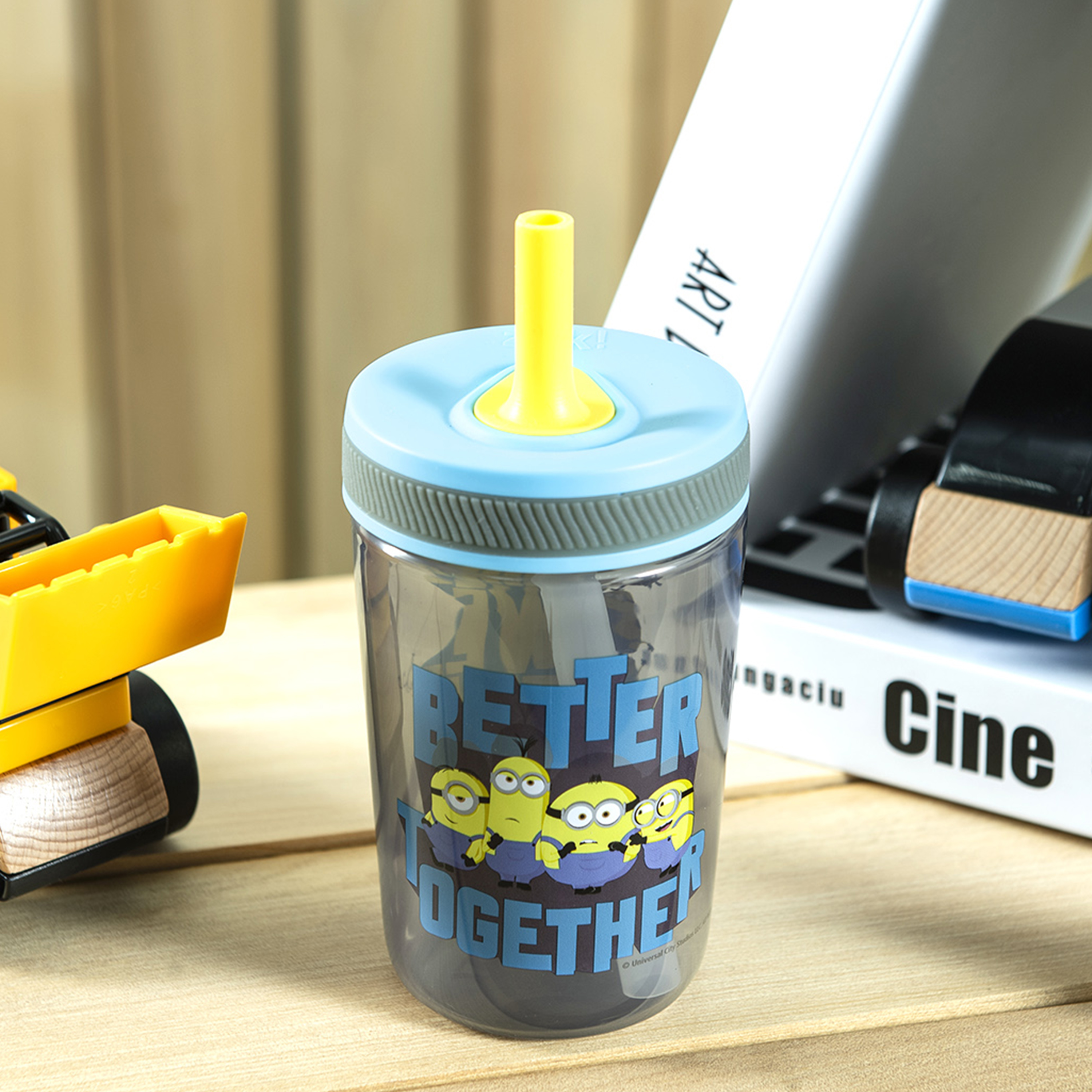 Minions 2 Movie 15  ounce Plastic Tumbler with Lid and Straw, Minions, 2-piece set slideshow image 6
