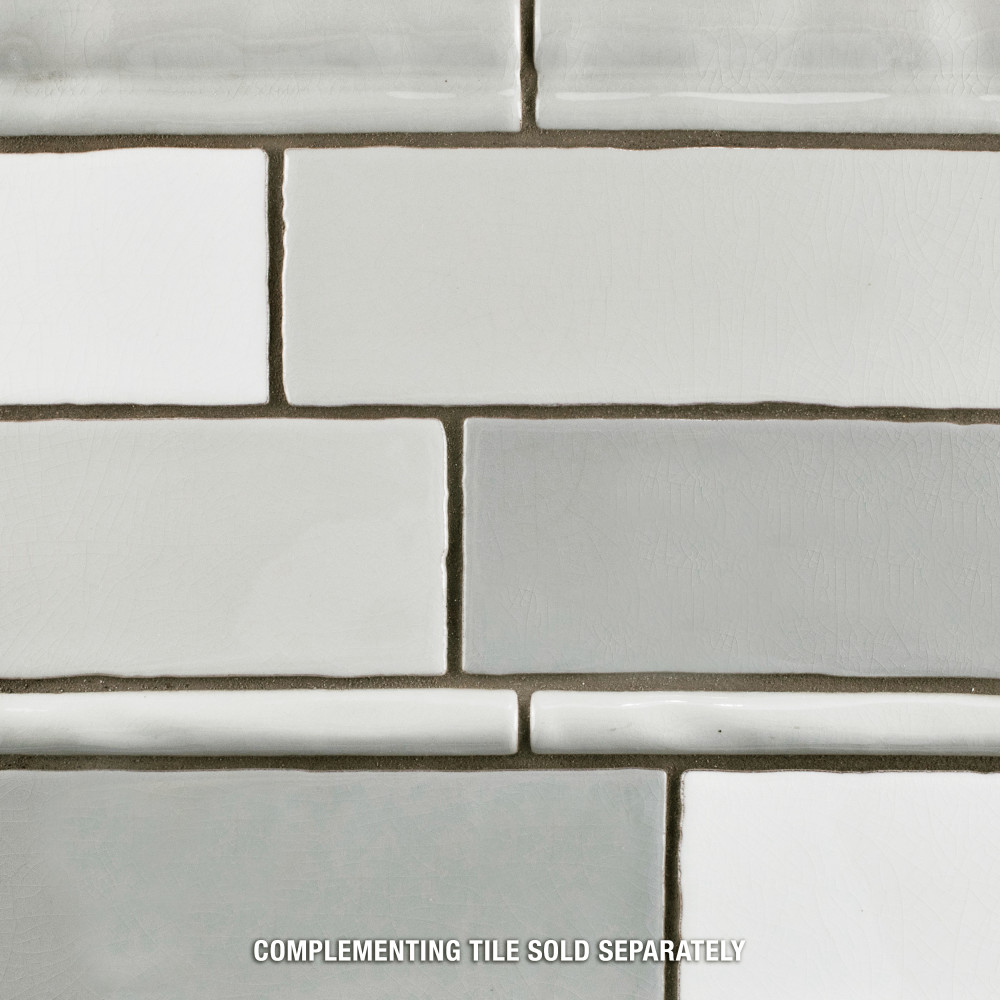 Alaska Craquelle Gris 3 in. x 12 in. Ceramic Wall Tile