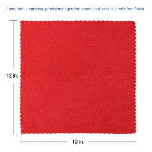 Hospeco, SmartRags Microfiber Cloth, 12"x12", Red