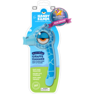 Bambam the Giraffe&trade; Blue Kids Hammer &ndash; Real Metal Hammer for Kids, STEM Learning Tool for DIY Projects