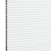 White honeycomb (cellular) window blind with visible hexagonal edge, fully lowered and closed, diffusing bright daylight and covering the window; simple, evenly lit background, no room details.