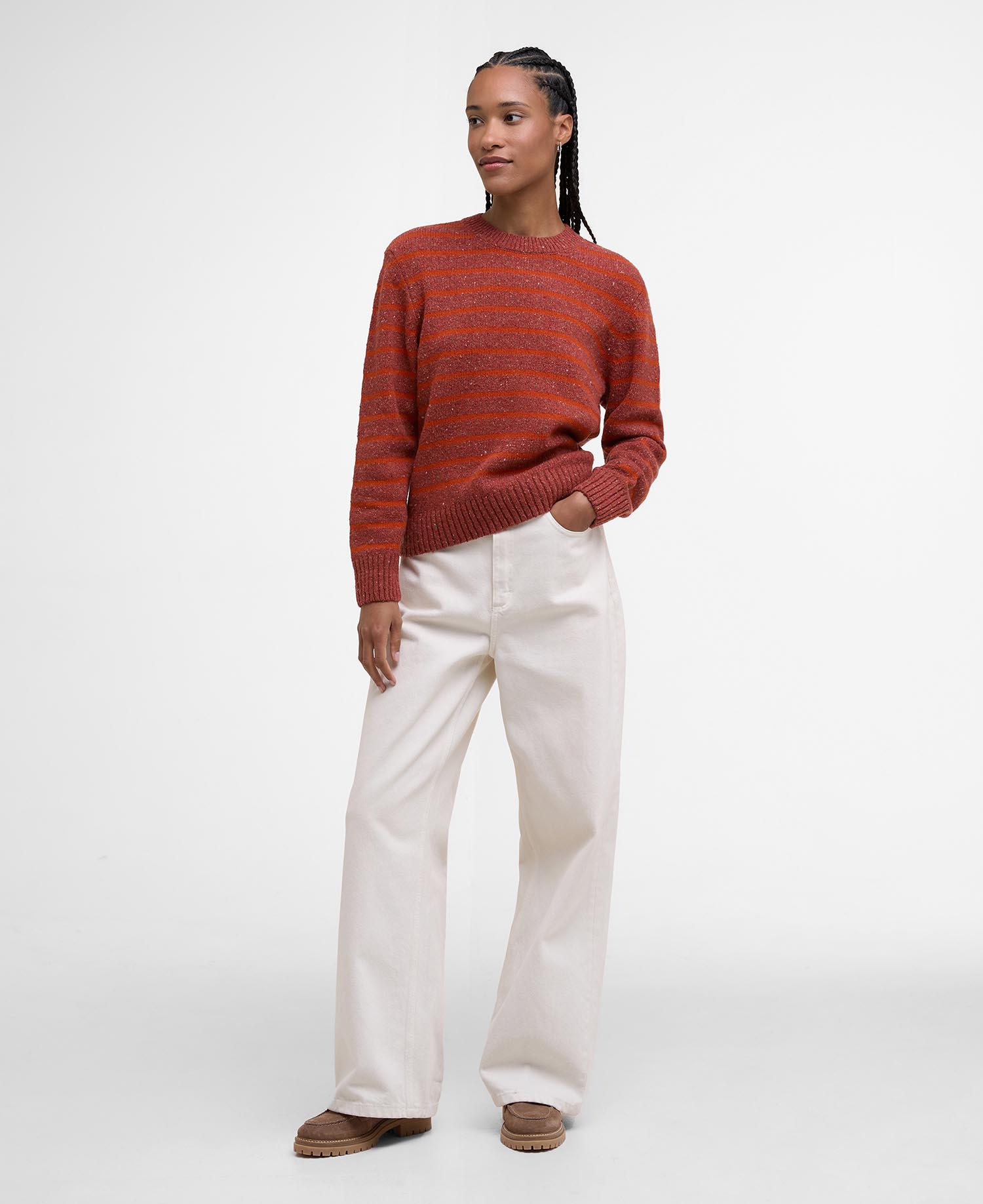 Claydon Striped Crew Neck Jumper image number 1