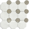 Iris White 11×11 Dot Mosaic Glossy