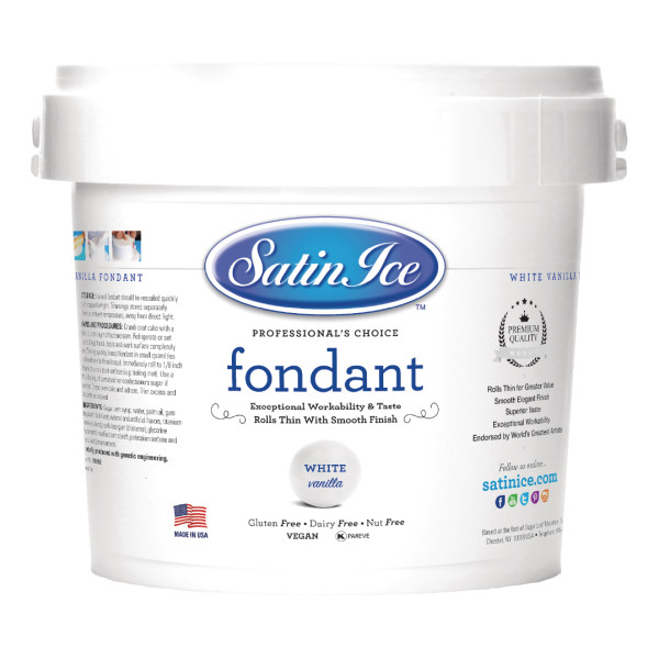 Satin Ice White/Vanilla 5 lb. Fondant