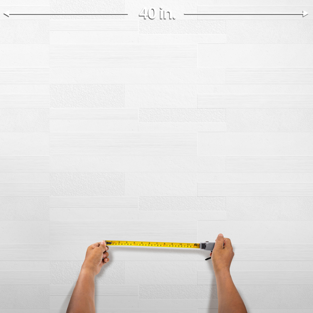Lumiere Strate Blanco 11-3/4 in. x 35-3/8 in. Ceramic Wall Tile