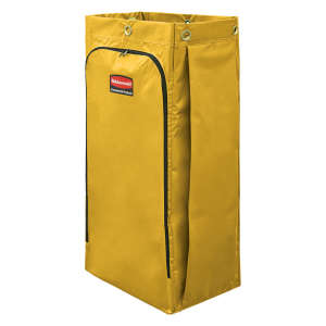 Rubbermaid Commercial, 34 Gal Vinyl Bag for High Capacity Janitorial Cleaning Carts, Yellow
