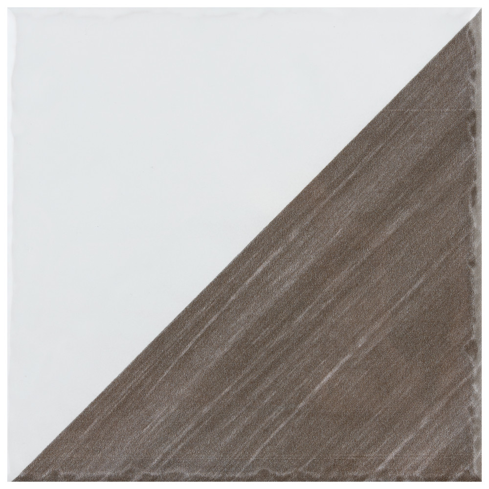 Triangle Rustique Glossy Brown 5-3/4 in. x 5-3/4 in. Ceramic Wall Tile