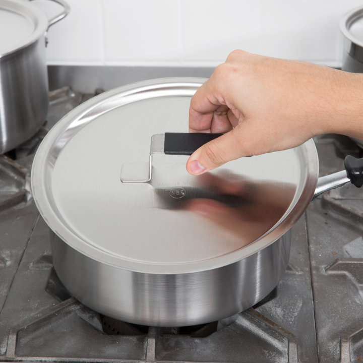 9-inch Tribute® stainless steel frying pan cover with dipped handle