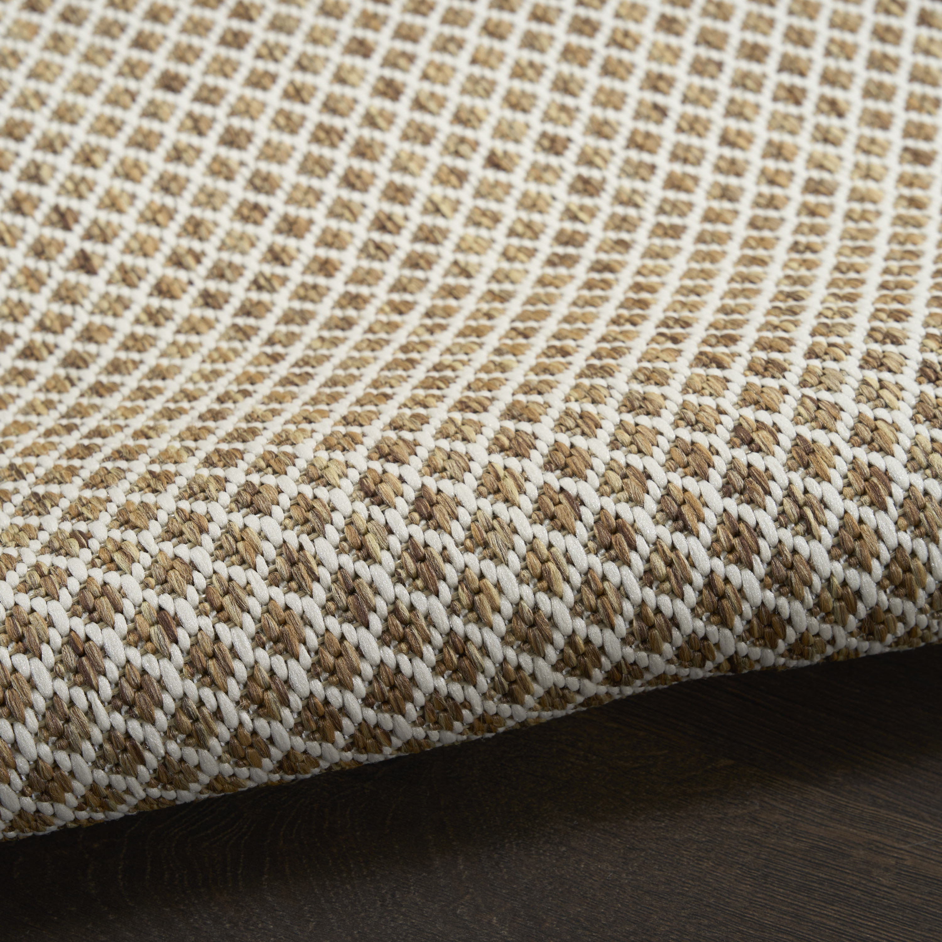 Nourison Courtyard 2'2" x 10' Jute Ivory Modern Rug