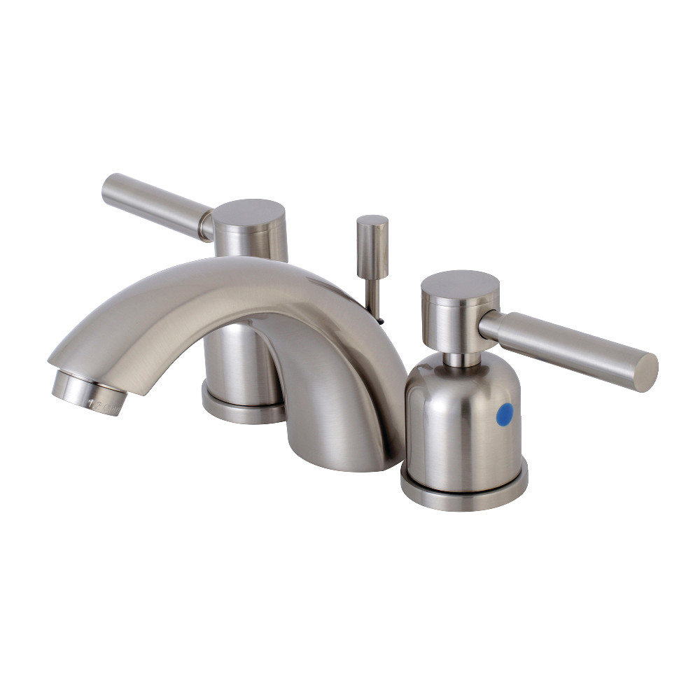 Mini-Widespread Bathroom Faucet Brushed Nickel with Pop-Up Drain, and 4 Finish Options