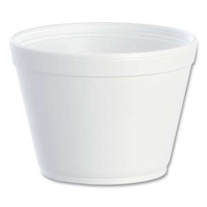 Dart, Hot or Cold Insulated Foam Food Containers, Extra Squat, 16 oz, White