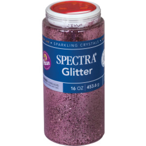 Spectra&reg; Glitter Sparkling Crystals, Pink, 1 lb., 1 Jar