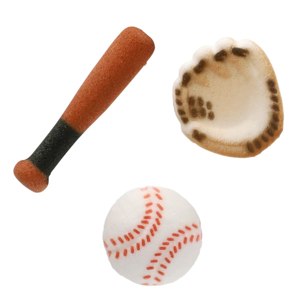 Baseball Assortment - Red 3 Free Dec-Ons® Decorations