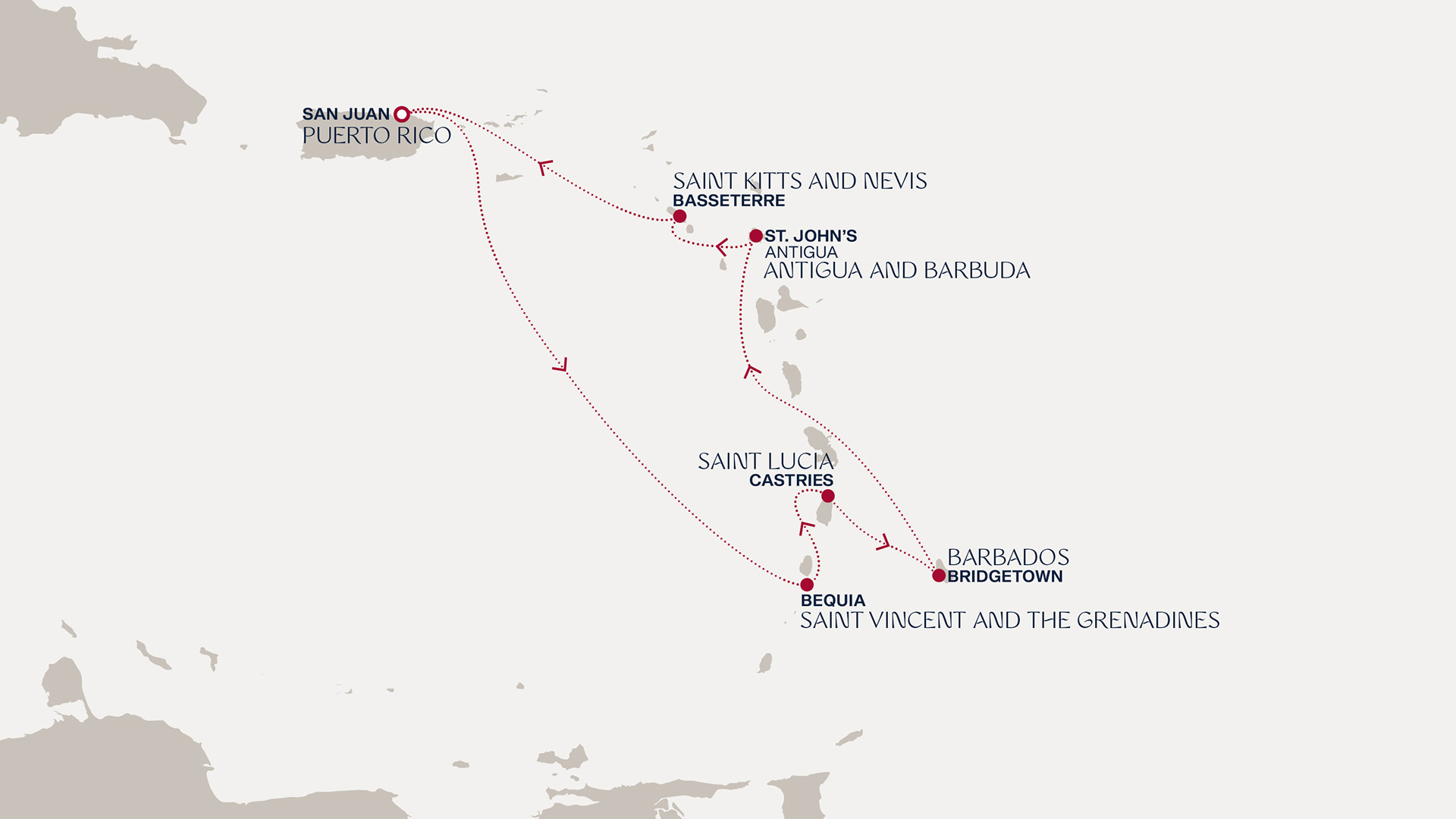 Itinerary map