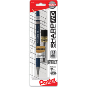 Sharp HD Mechanical Pencil (1.3mm), Dark Blue Barrel, (1) Super Hi-Polymer Lead Refill