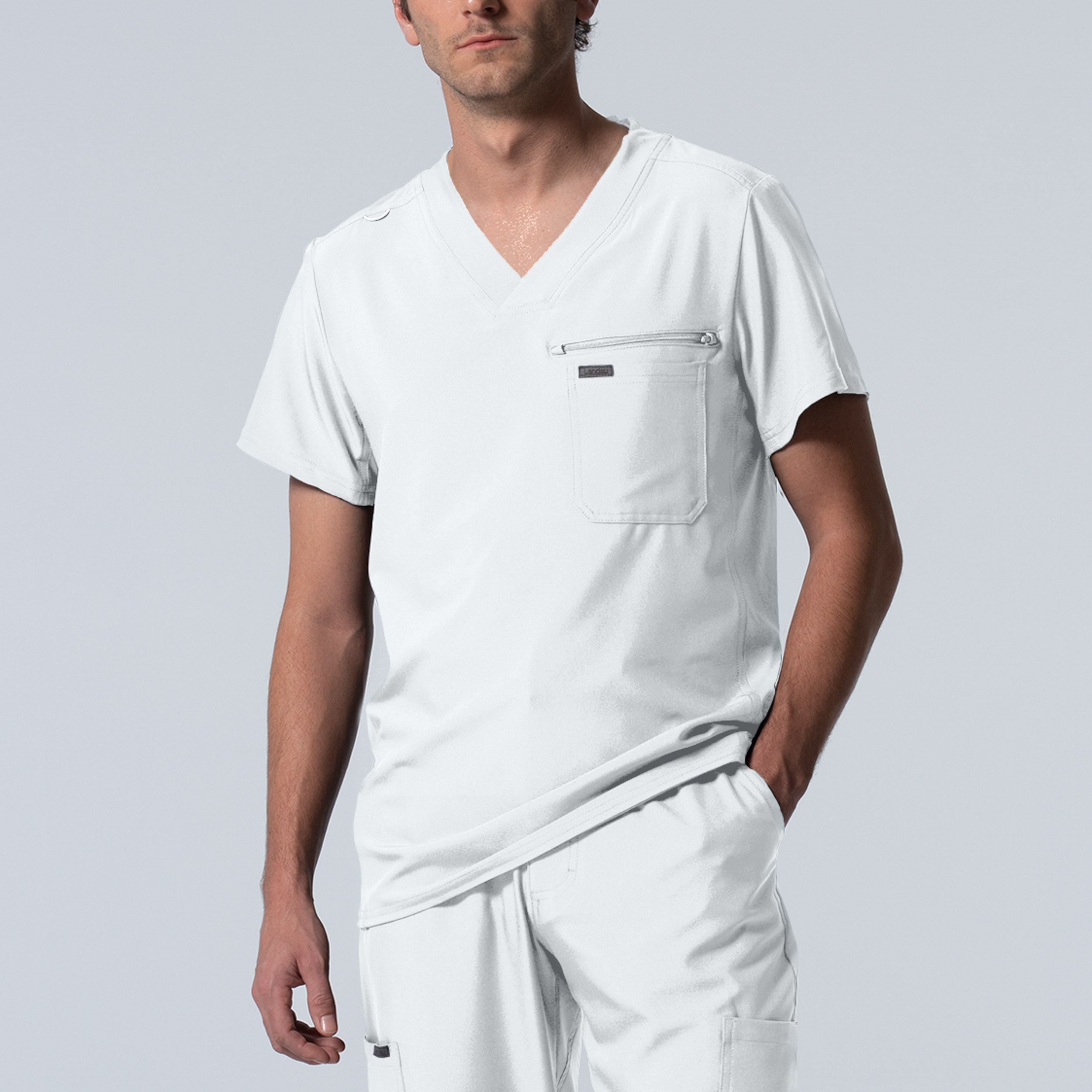 Landau Forward Men&#8216;s 2-Pocket V-Neck Scrub Top-Landau