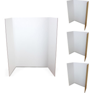 1-Ply Project Board, 36" x 48", White, Pack of 4