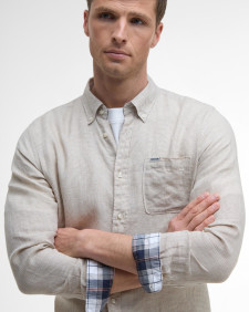 Linton Tailored Long-Sleeved Shirt Stone