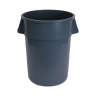 Boardwalk, 44 gal, Plastic, Gray, Round, Receptacle
