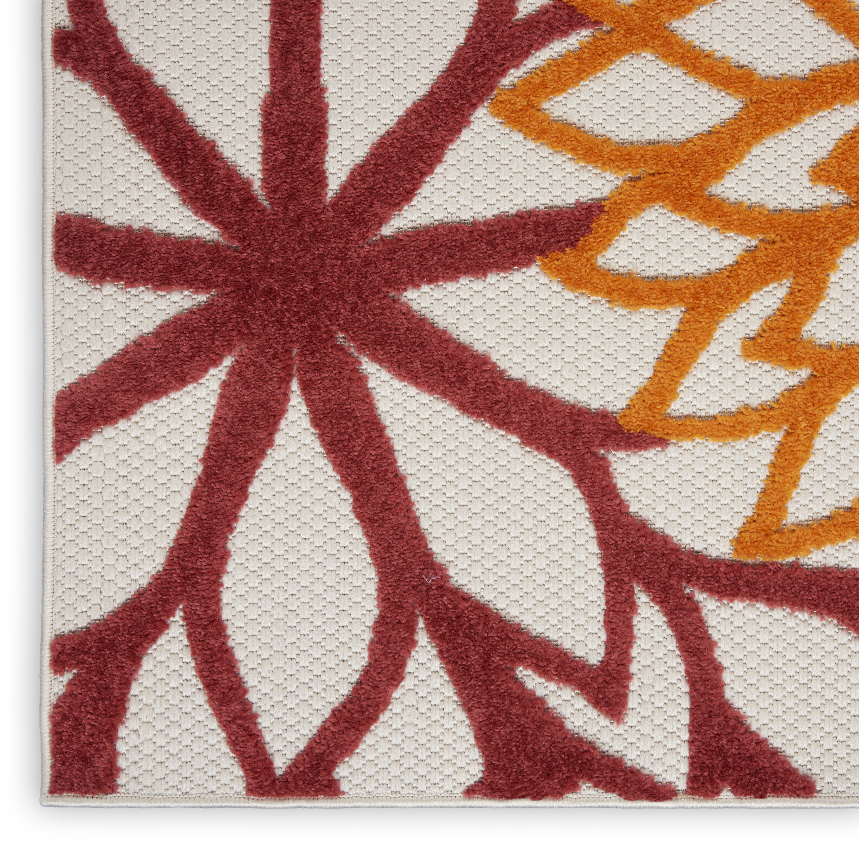Nourison Aloha 7'10" x 10'6" Red Multicolor Tropical Rug