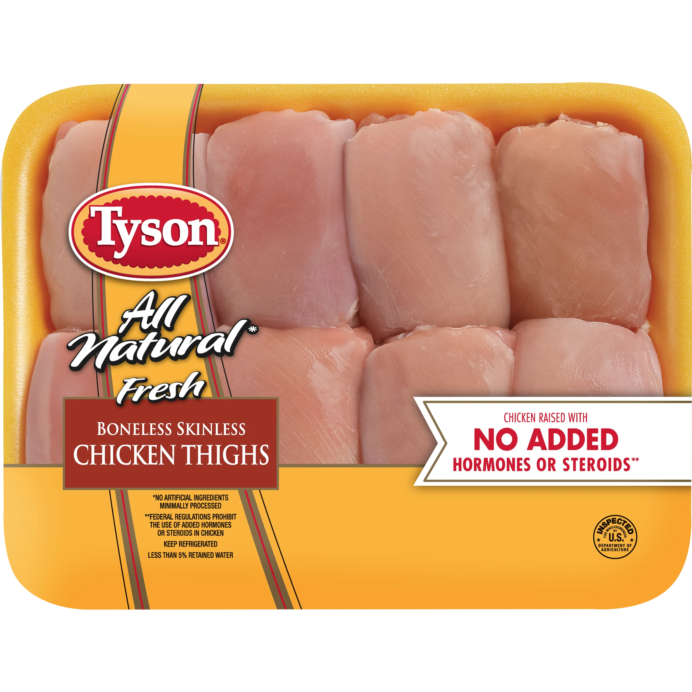 All Natural* Fresh Boneless Skinless Chicken Thighs