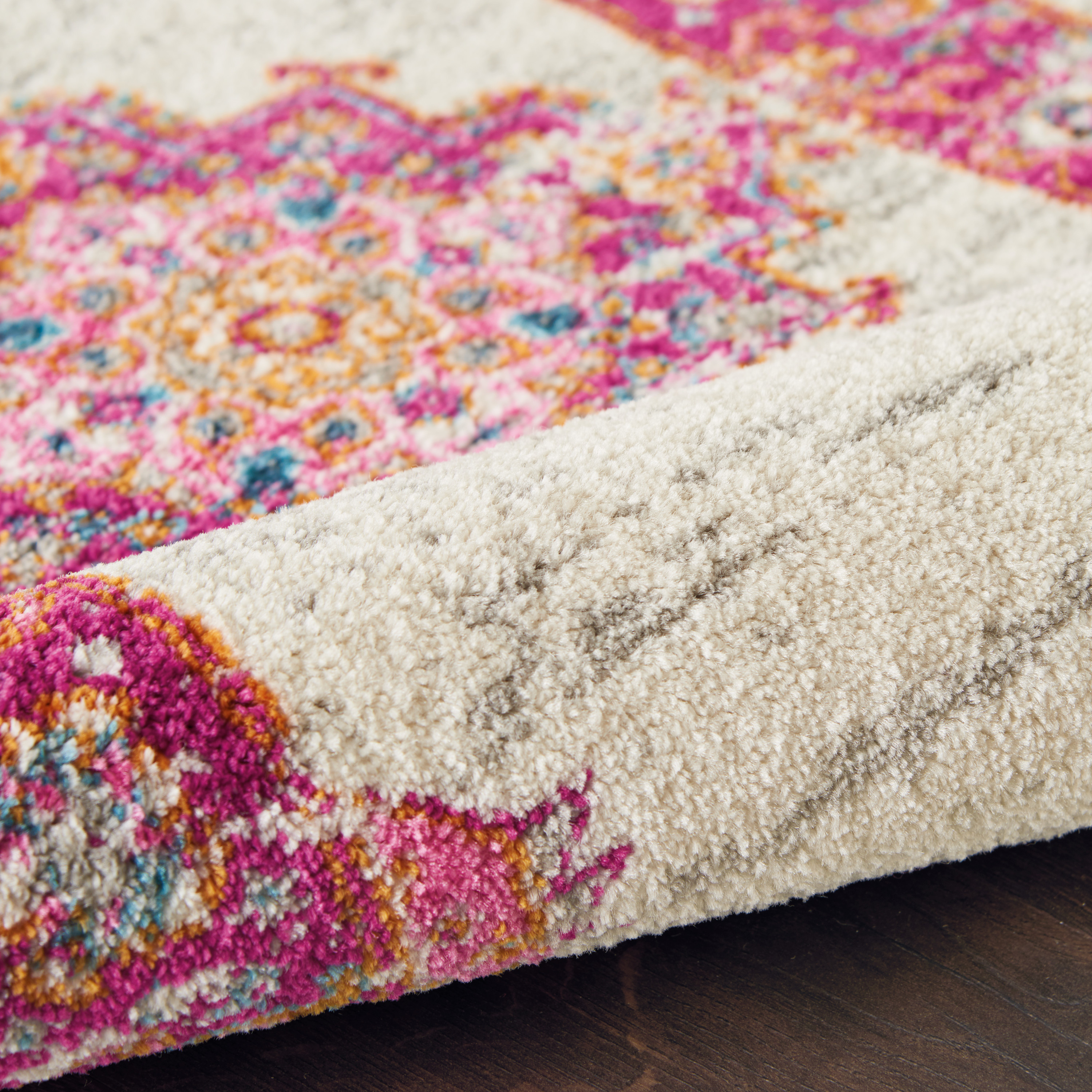 Nourison Passion 12' x 15' Ivory Fuchsia Bohemian Indoor Rug
