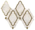 Castellina White And Brass 16×14 Baroque Mosaic Polished
