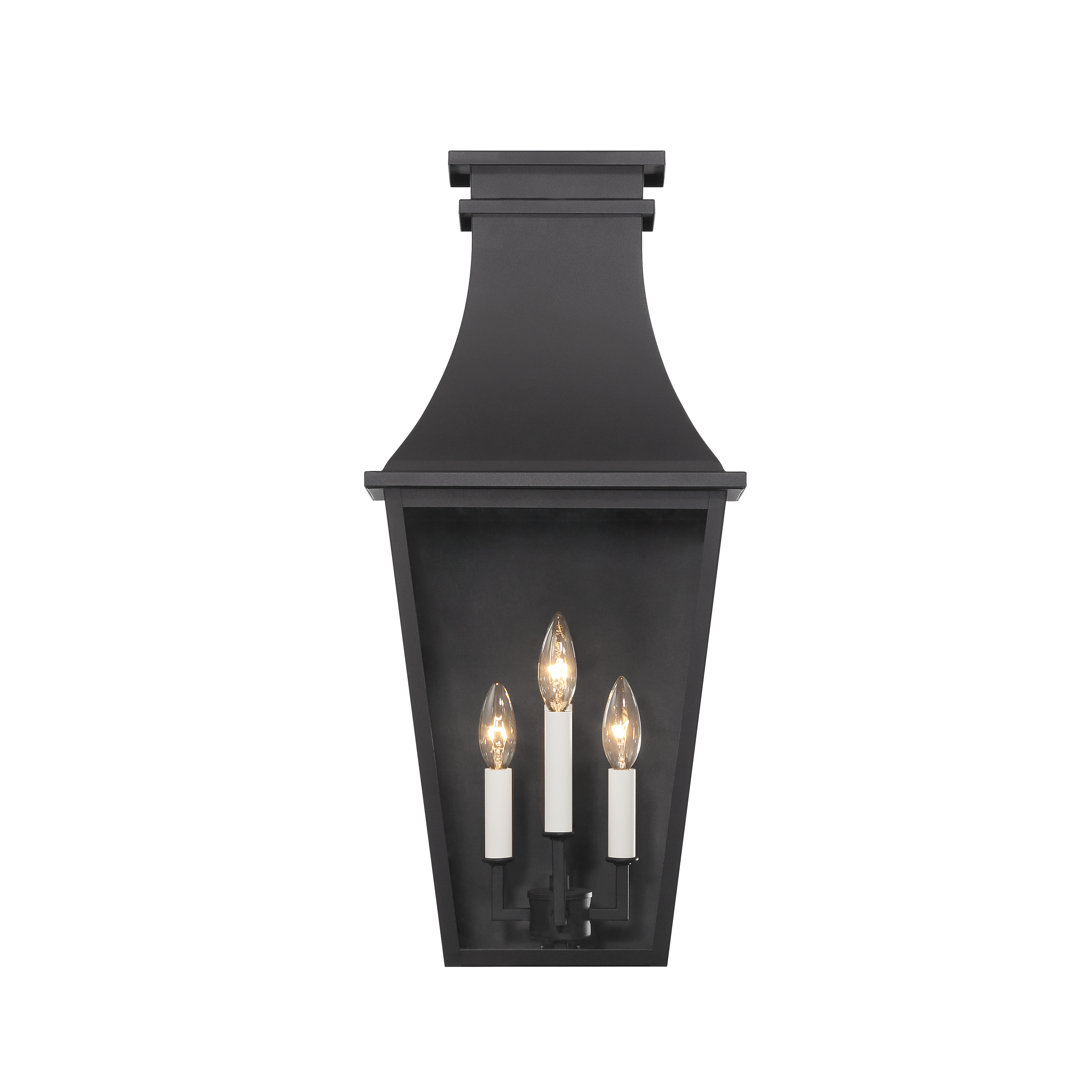 4 LIGHT OUTDOOR WALL MOUNT IN SAND Coal FINISH WITH Clear Glass - alternate view