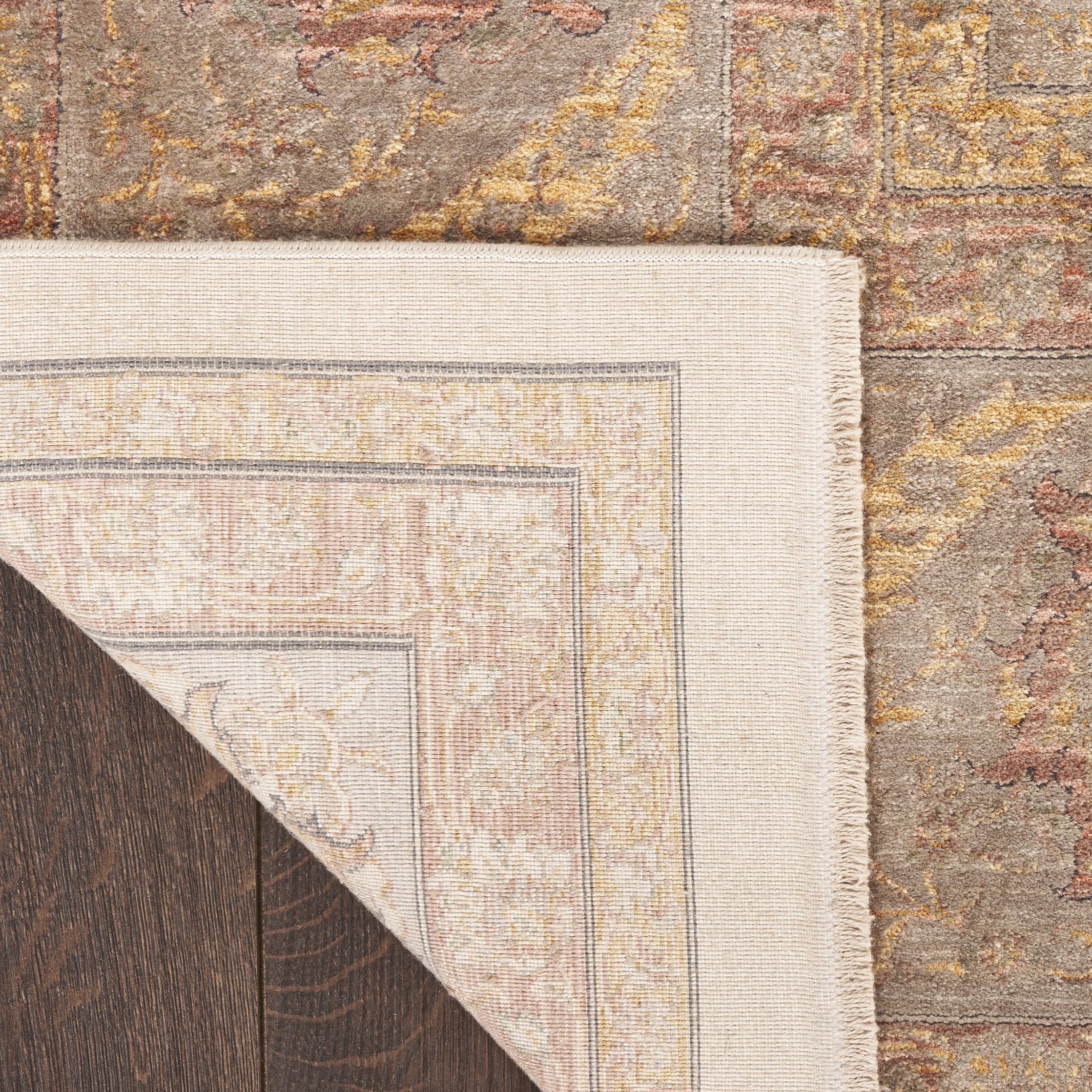 Nourison Luxurious 5'3" x 7'3" Taupe Vintage Indoor Rug