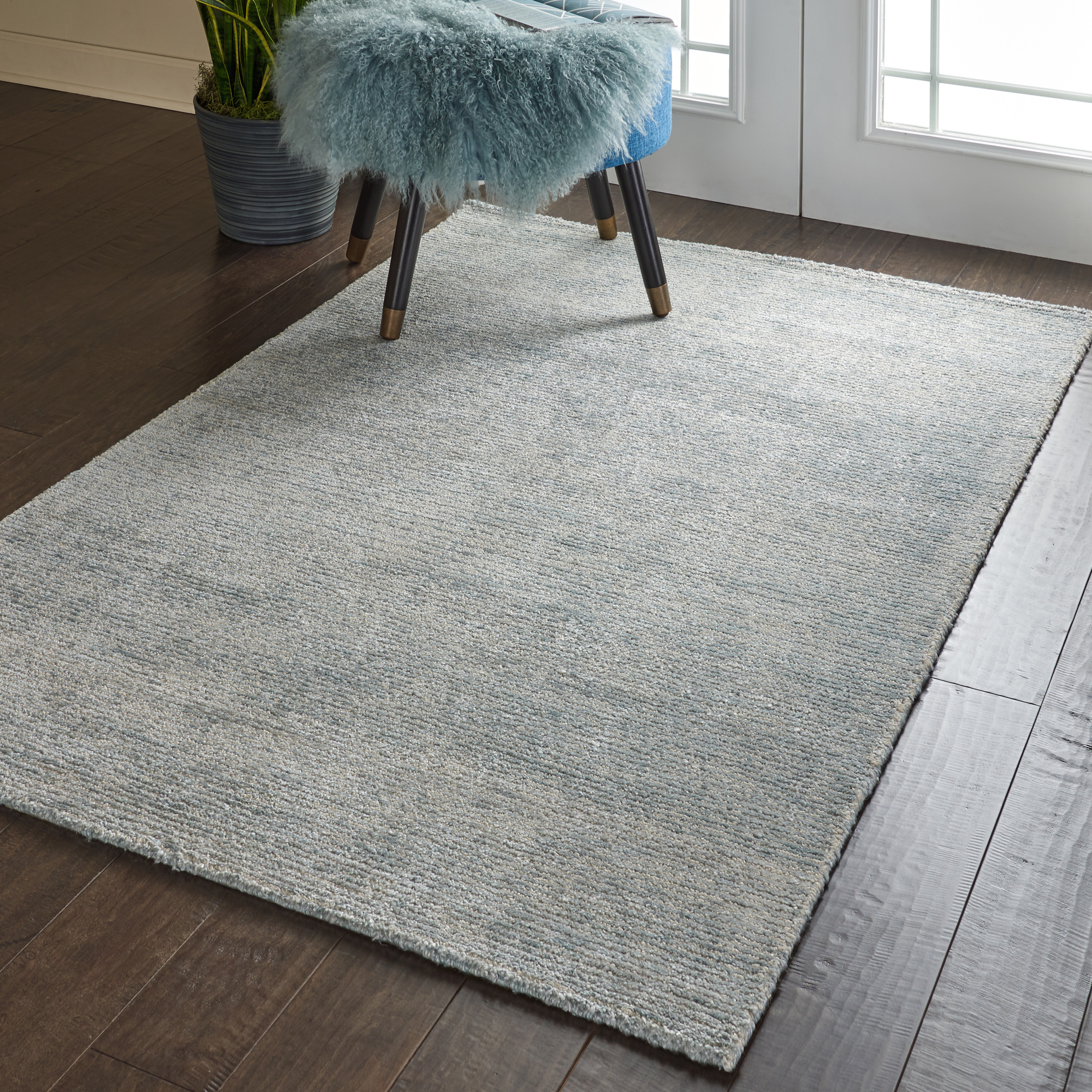 Nourison Weston 3'9" x 5'9" Aquamarine Modern Indoor Rug