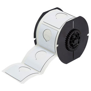 B30 Series Raised Panel Polyester Labels, 2.4" H x 2.4" W, Roll of 145 Labels, White